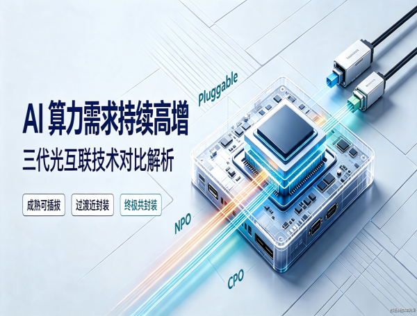 AI 算力需求持续高增：可插拔（Pluggable）、NPO 近封装、CPO 共封装三代光互联技术对比解析